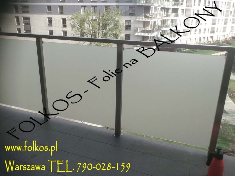 Folie matowe na balkon-Oklejamy BALKONY Warszawa - Folie matowe zewnętrzne na szklane BALKONY