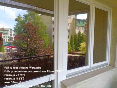 Folie przeciwsłoneczne zewnętrzne Warszawa Tarchomin, Białołęka, Żerań, Bródno, Bielany -Oklejamy okna- przyuciemniamy